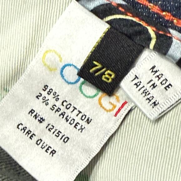 Rare NWT Vintage Coogi 29"W 31"L Low-Rise Flare Jeans Y2K Geometric Embroidery - Picture 13 of 16